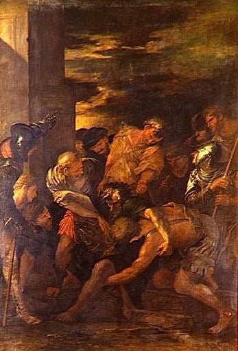 Jérémie tiré de la citerne - Salvator Rosa image 1 copie peinte à la main à l’huile