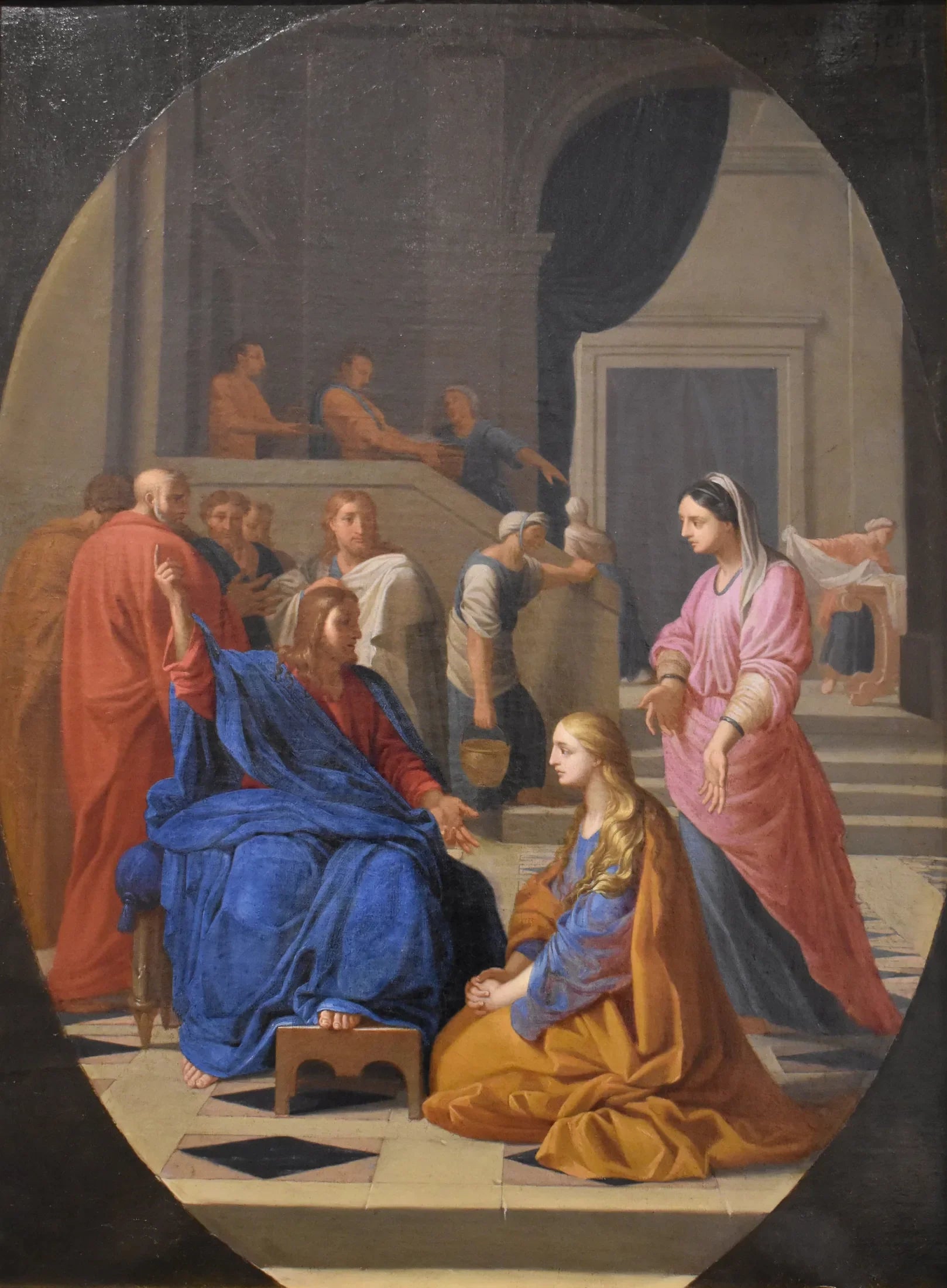 Jésus chez Marthe et Marie - Eustache Le Sueur image 1 reproduction artisanale de tableau