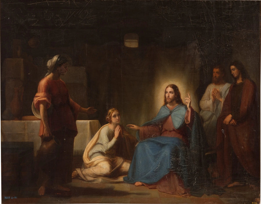 Jésus dans la maison de Marthe et Marie - Juan Antonio Vera Calvo