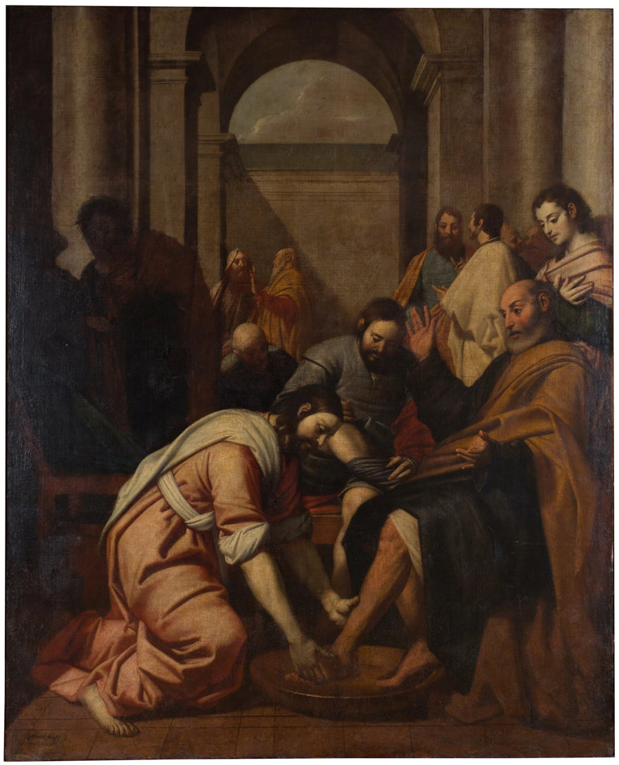 Jésus lavant les pieds de Pierre - Antonio Arias