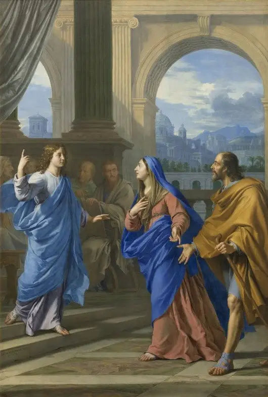 Jésus parmi les Docteurs - Philippe de Champaigne image 1 tableau peint à l’huile sur toile