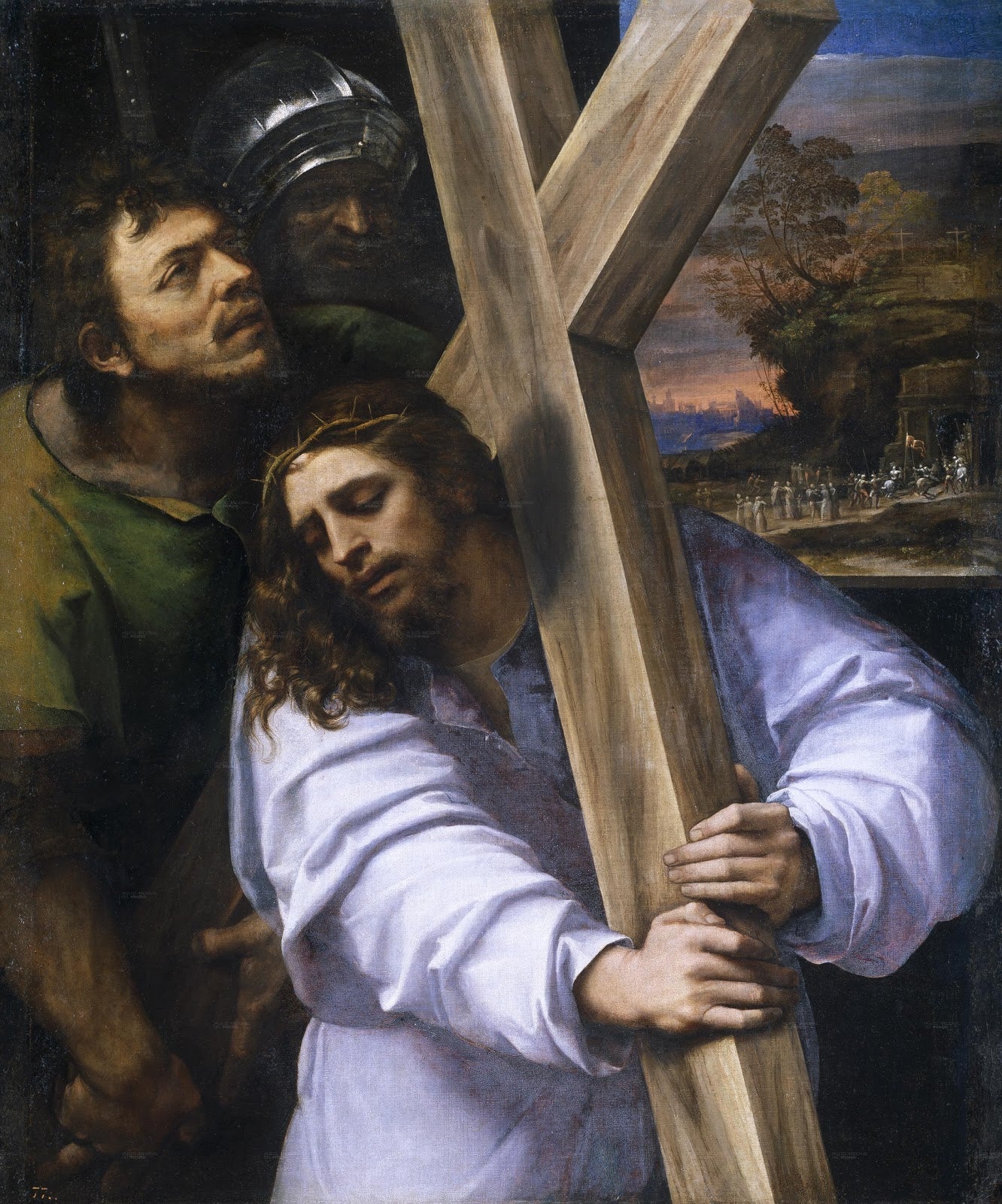 Jésus portant la Croix - Sebastiano del Piombo image 1 tableau peint à l’huile sur toile
