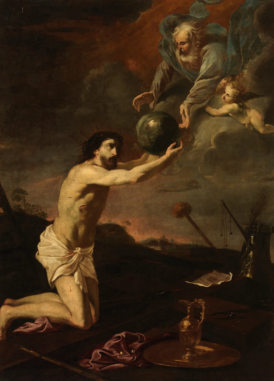 Jésus recevant le monde de Dieu le Père - Antonio Arias