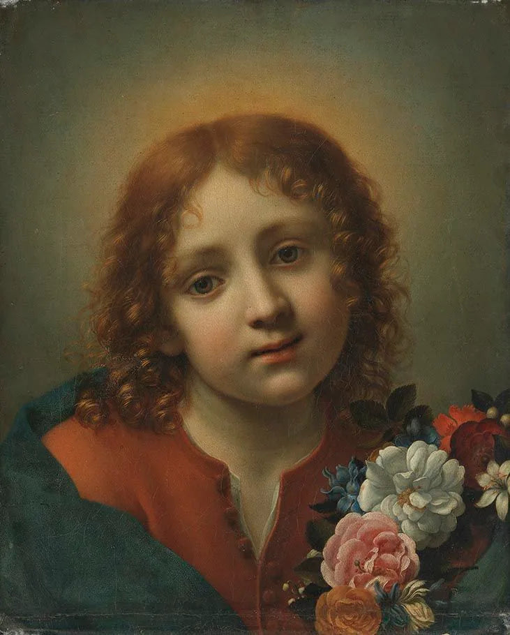 Jesusknabe mit Blumenkranz - Carlo Dolci