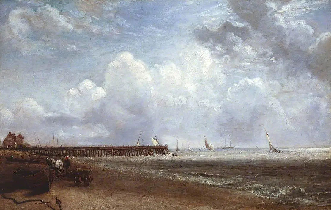 Jetée de Yarmouth - John Constable image 1 copie de tableau peinte à la main