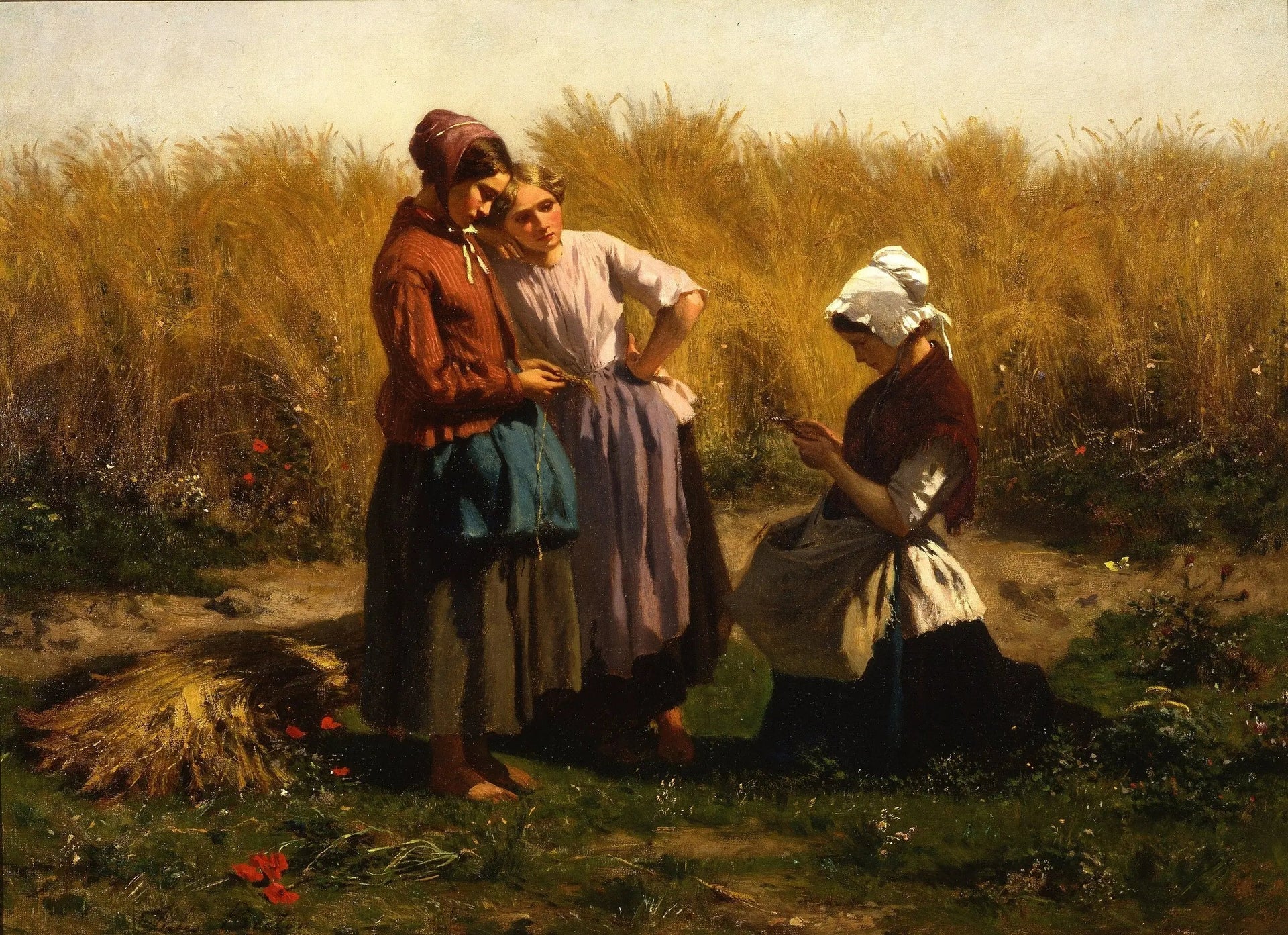 Jetons d'amour - Jules Breton image 1 reproduction artisanale de tableau