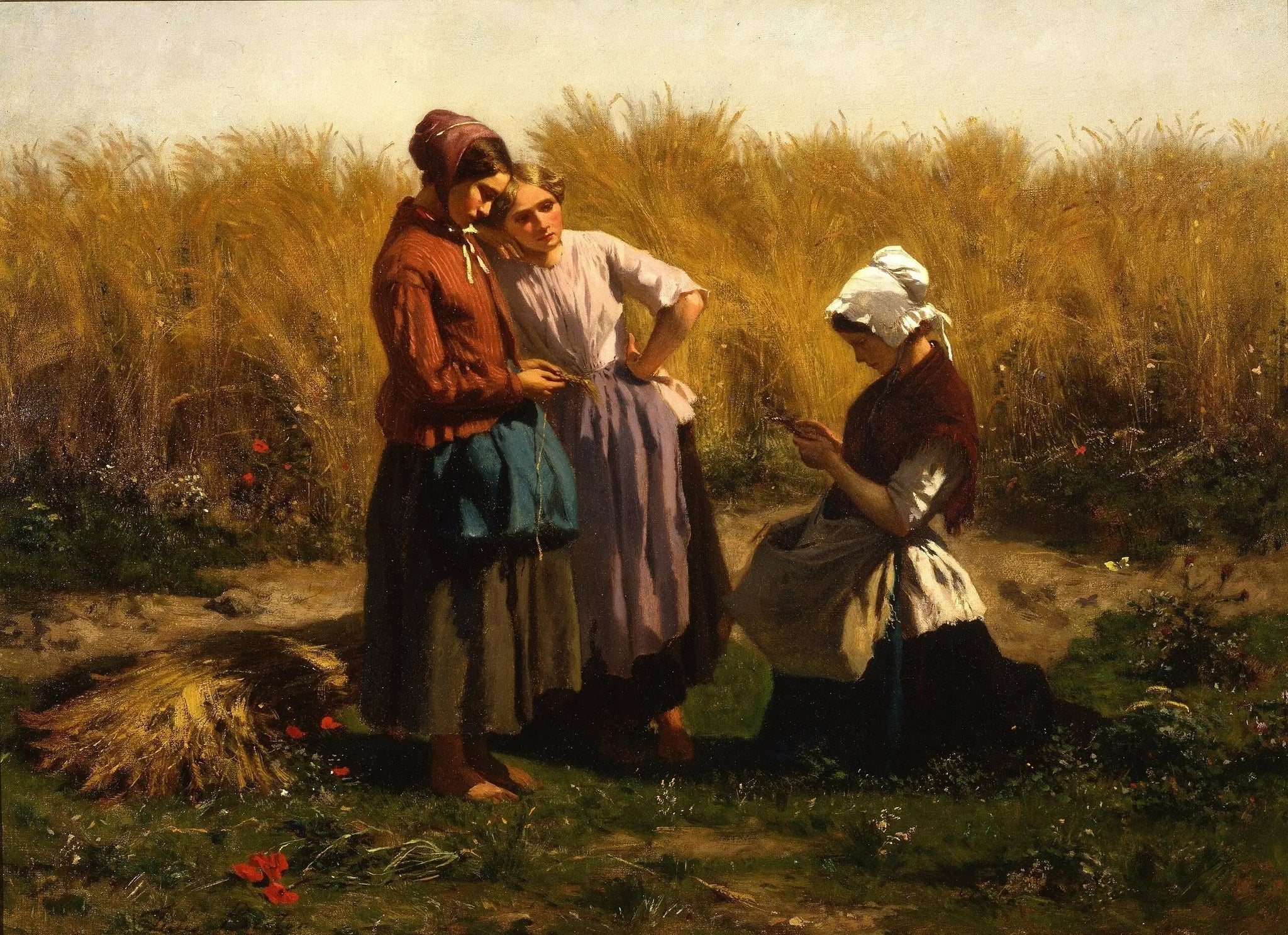 Jetons d'amour - Jules Breton image 1 reproduction artisanale de tableau