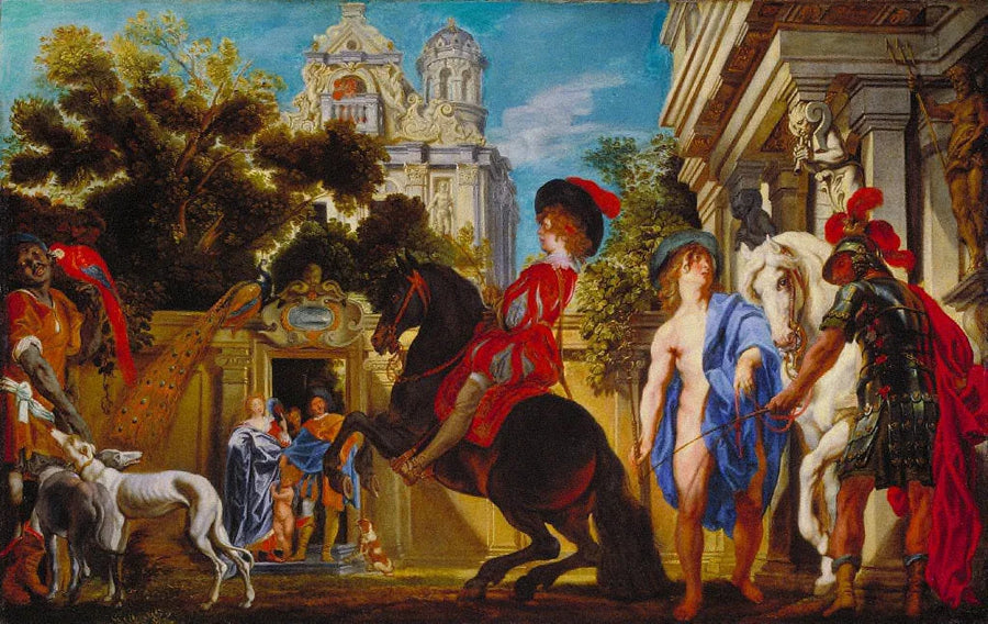 Jeune cavalier en levade - Jacob Jordaens