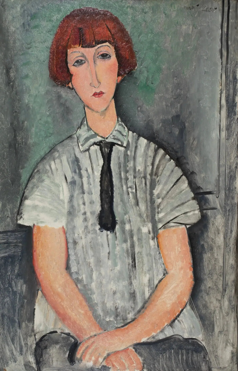 Jeune femme à la chemise rayée - Amedeo Modigliani