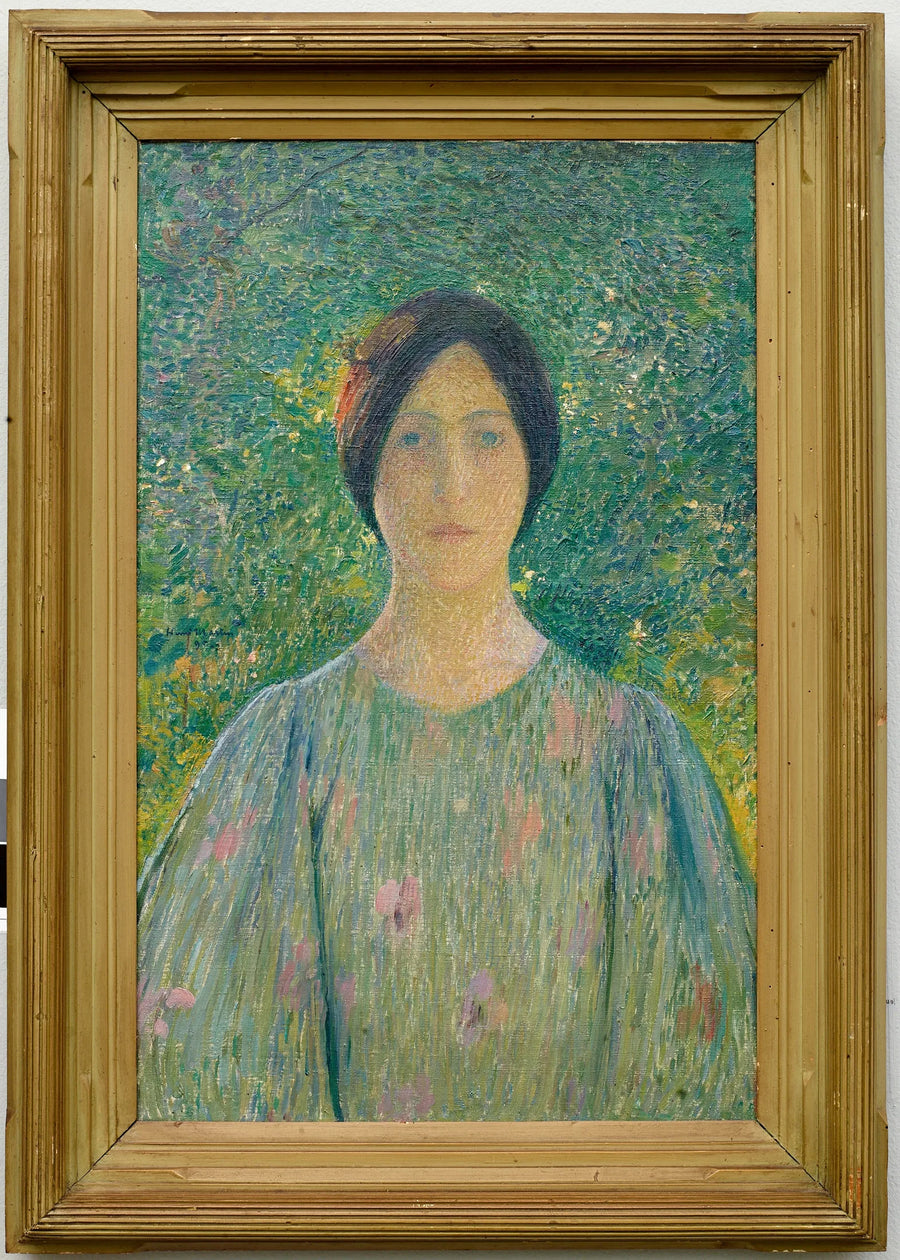 Jeune femme à la robe fleurie - Henri-Jean Guillaume Martin