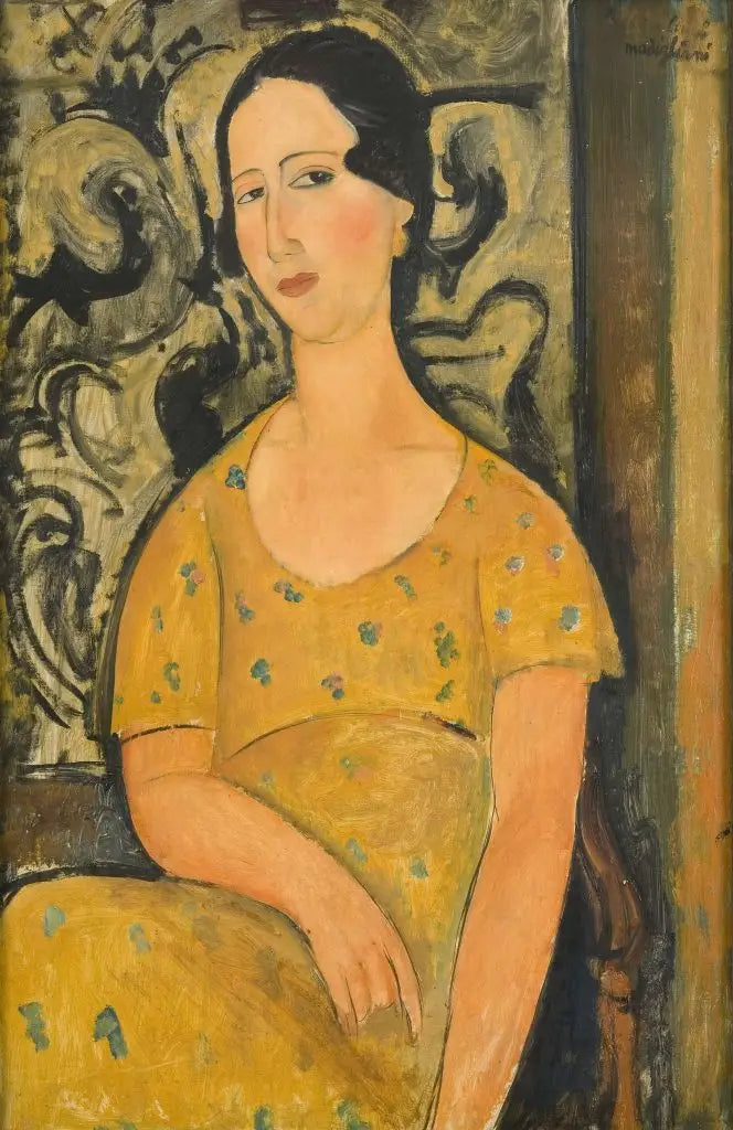 Jeune femme à la robe jaune (Renée Modot) - Amedeo Modigliani