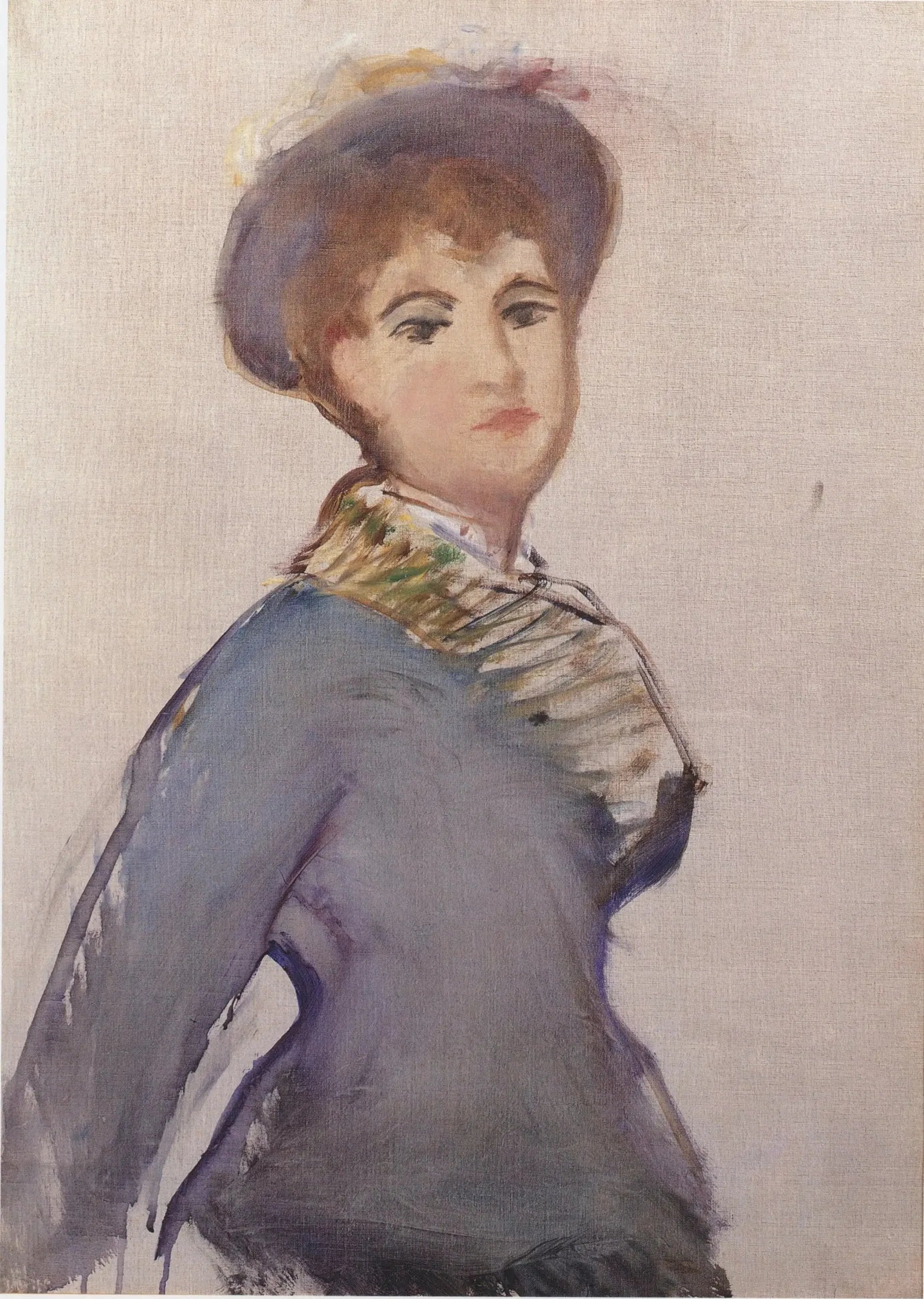 Jeune femme à mi-corps - Édouard Manet image 1 reproduction de peinture à l’huile
