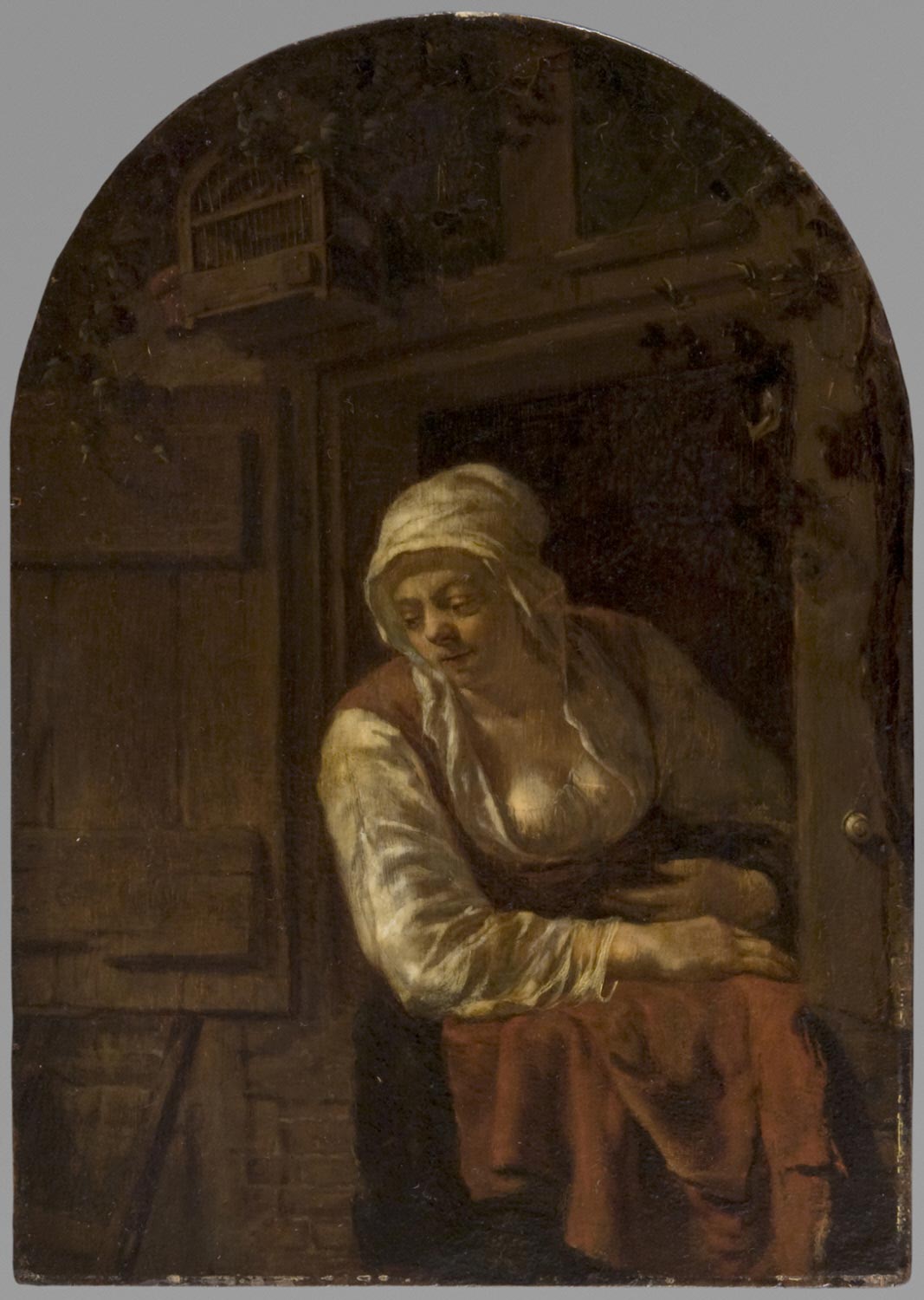 Jeune femme à une fenêtre - Gabriel Metsu image 1 copie de tableau peinte à la main