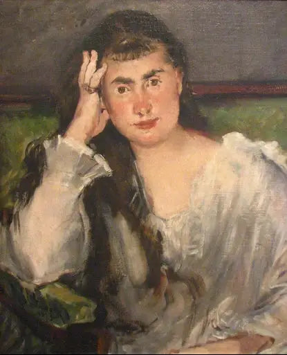 Jeune femme accoudée (Marguerite de Conflans) - Édouard Manet