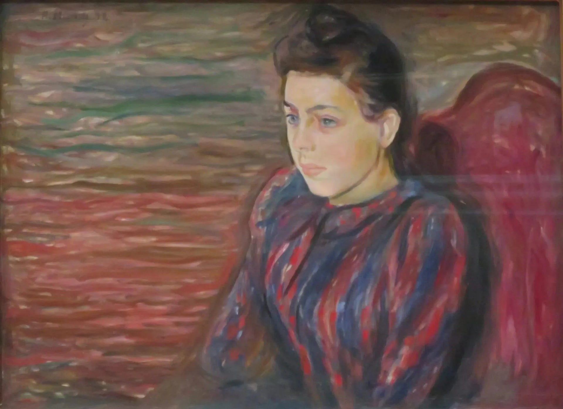 Jeune Femme assise - Edvard Munch image 1 tableau peint à l’huile sur toile