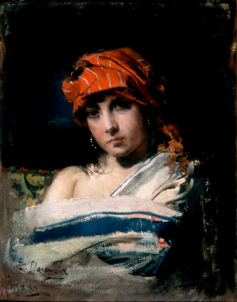 La jeune femme au foulard rouge - Casto Plasencia y Maestro