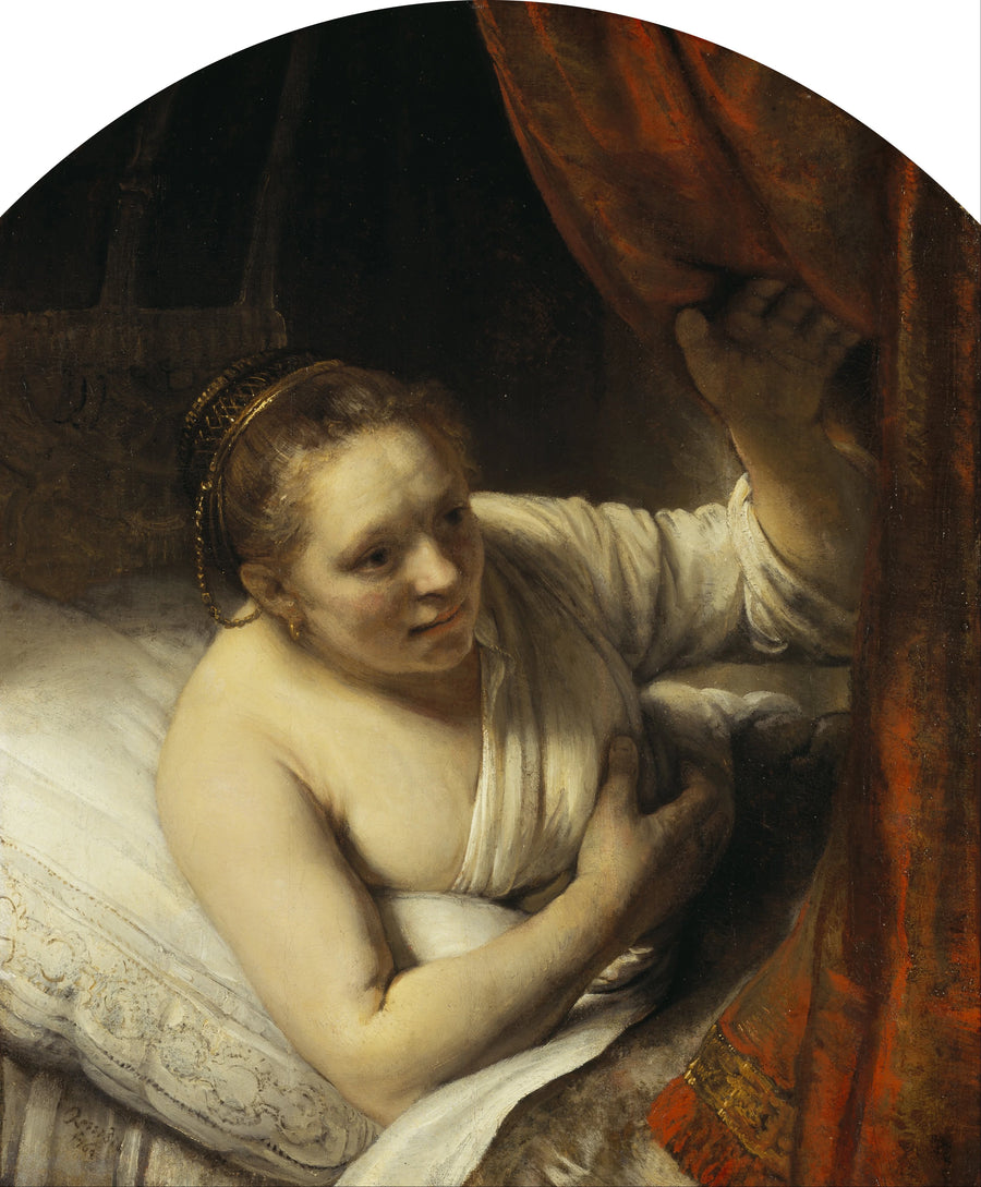 Jeune Femme au lit (Sarah attendant Tobias) – Rembrandt