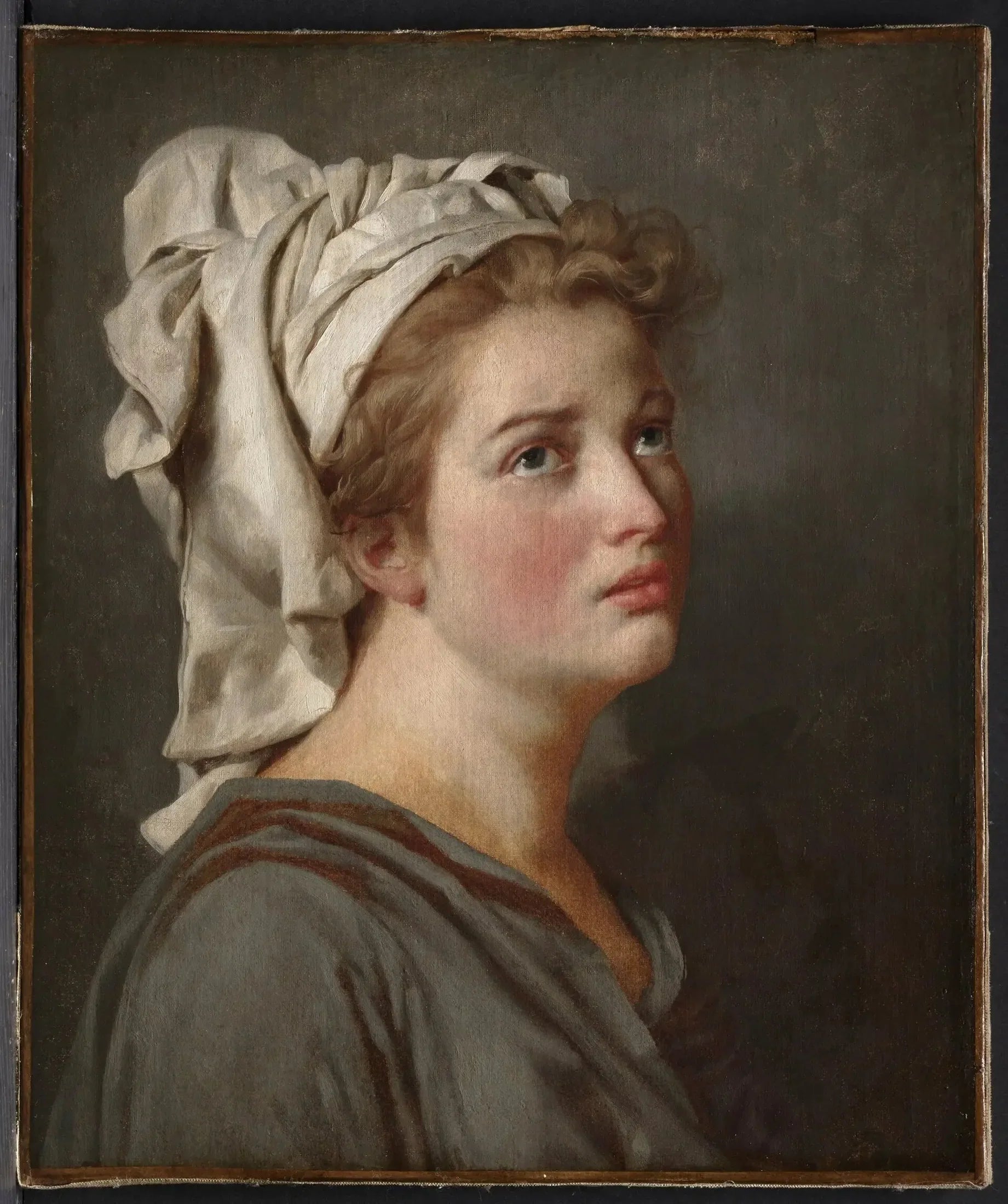 Jeune femme au turban - Jacques-Louis David image 1 copie de tableau peinte à la main