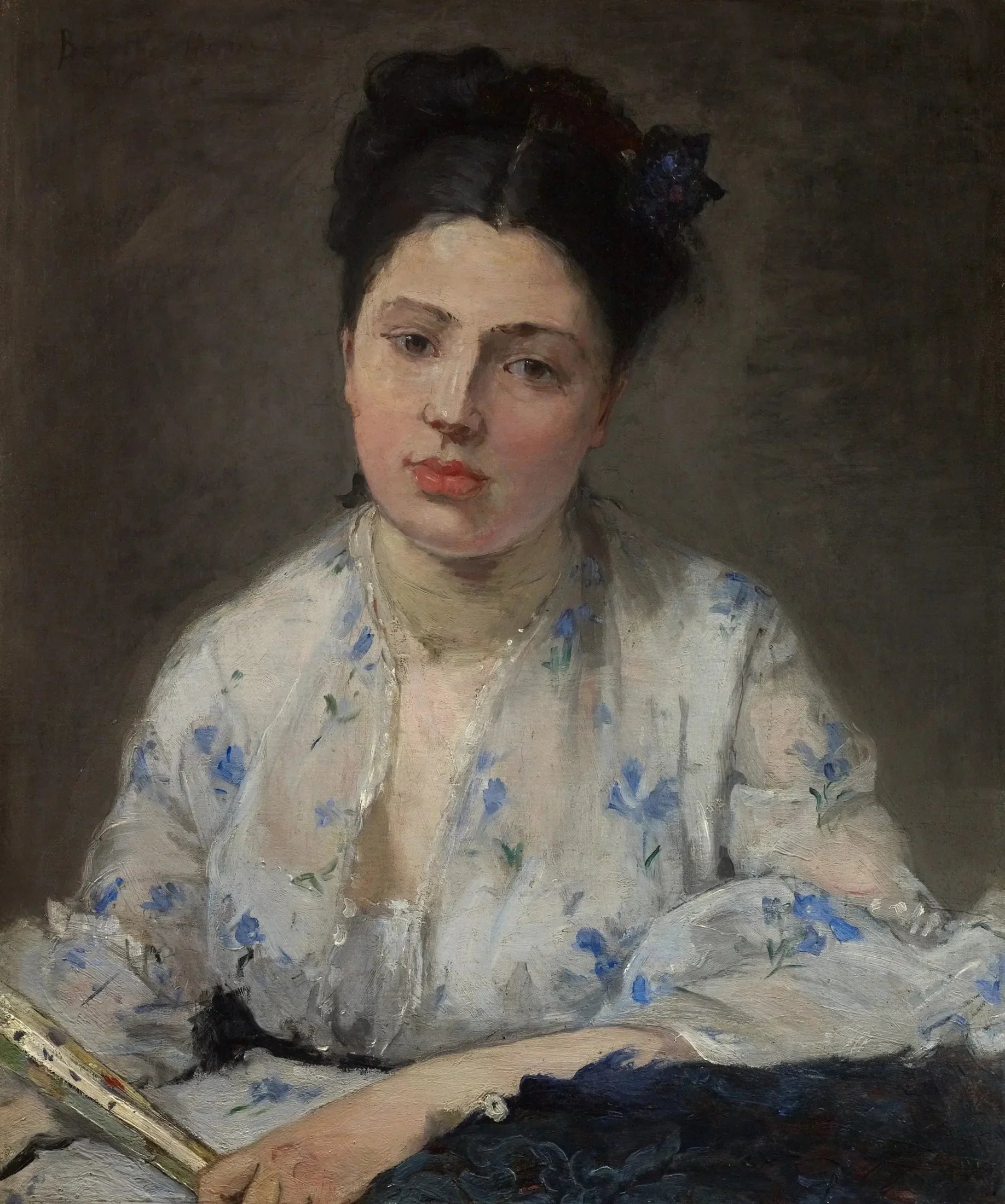 Jeune Femme - Berthe Morisot image 1 reproduction de peinture à l’huile