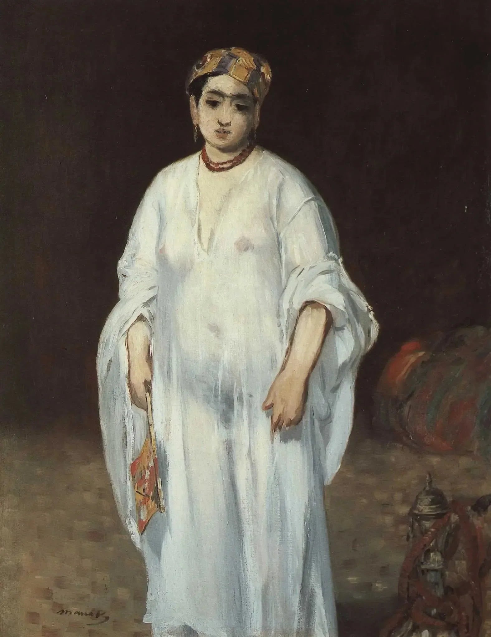 Jeune femme dans une robe orientale - Édouard Manet image 1 tableau peint à l’huile sur toile