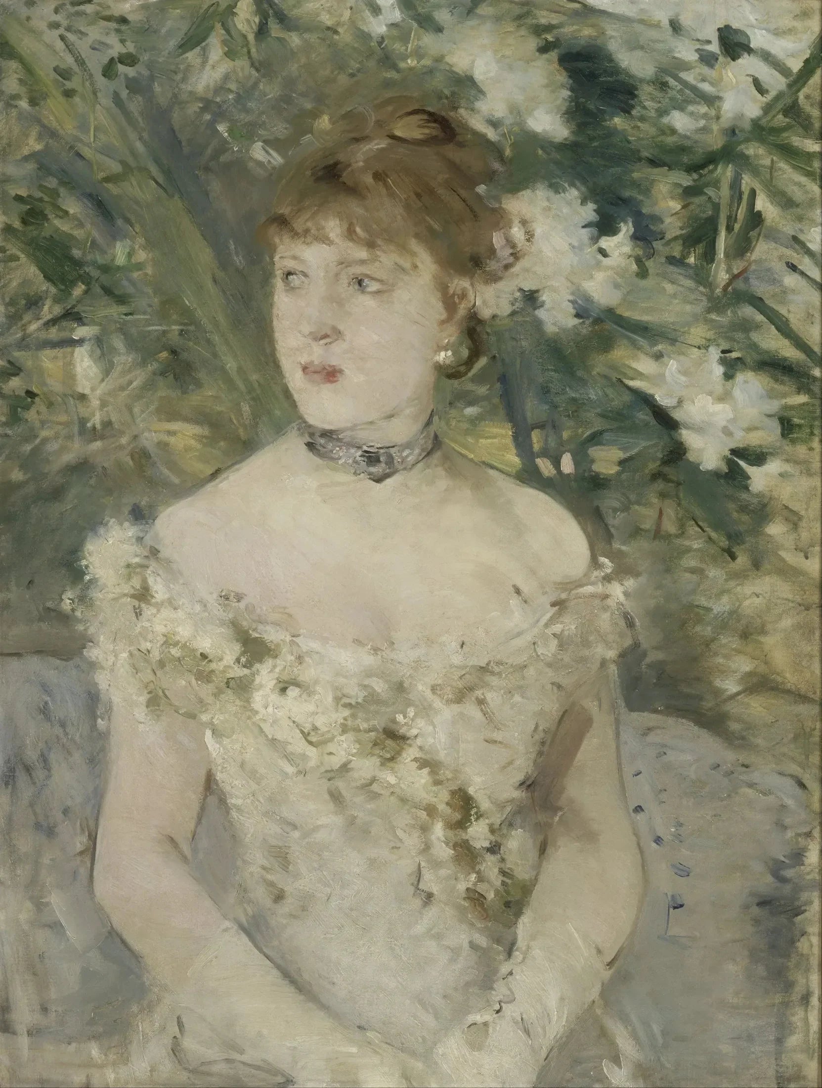 Jeune Femme en toilette de bal - Berthe Morisot image 1 copie de tableau peinte à la main