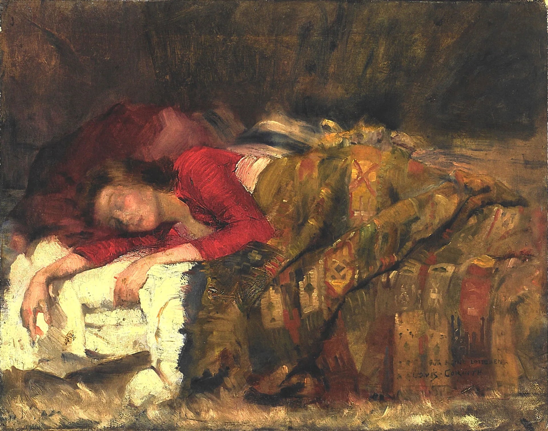 Jeune Femme endormie - Lovis Corinth image 1 copie de tableau peinte à la main