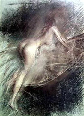 Jeune femme entrant dans le bain - Giovanni Boldini image 1 reproduction de peinture à l’huile