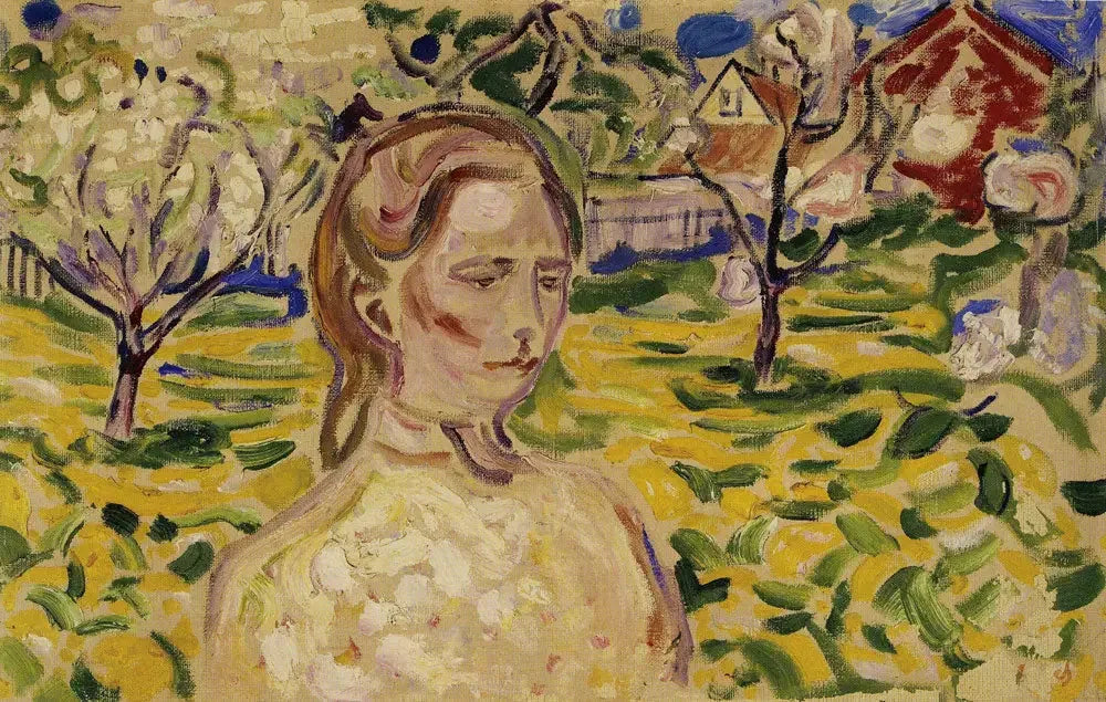 Jeune Femme et Renoncules - Edvard Munch image 1 reproduction réalisée par Alpha Reproduction