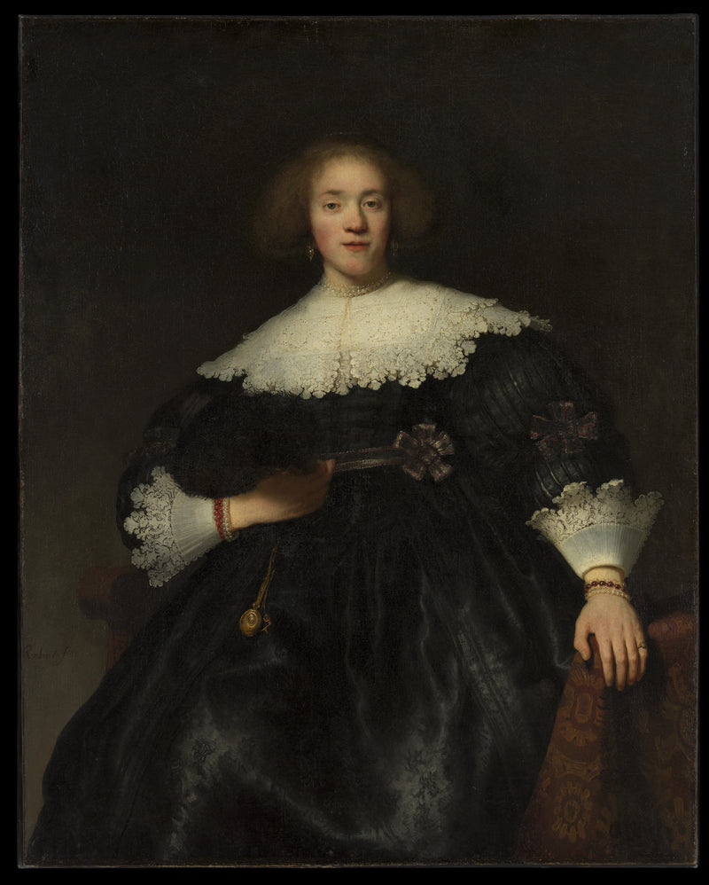 Jeune femme à l’éventail – Rembrandt, 1633