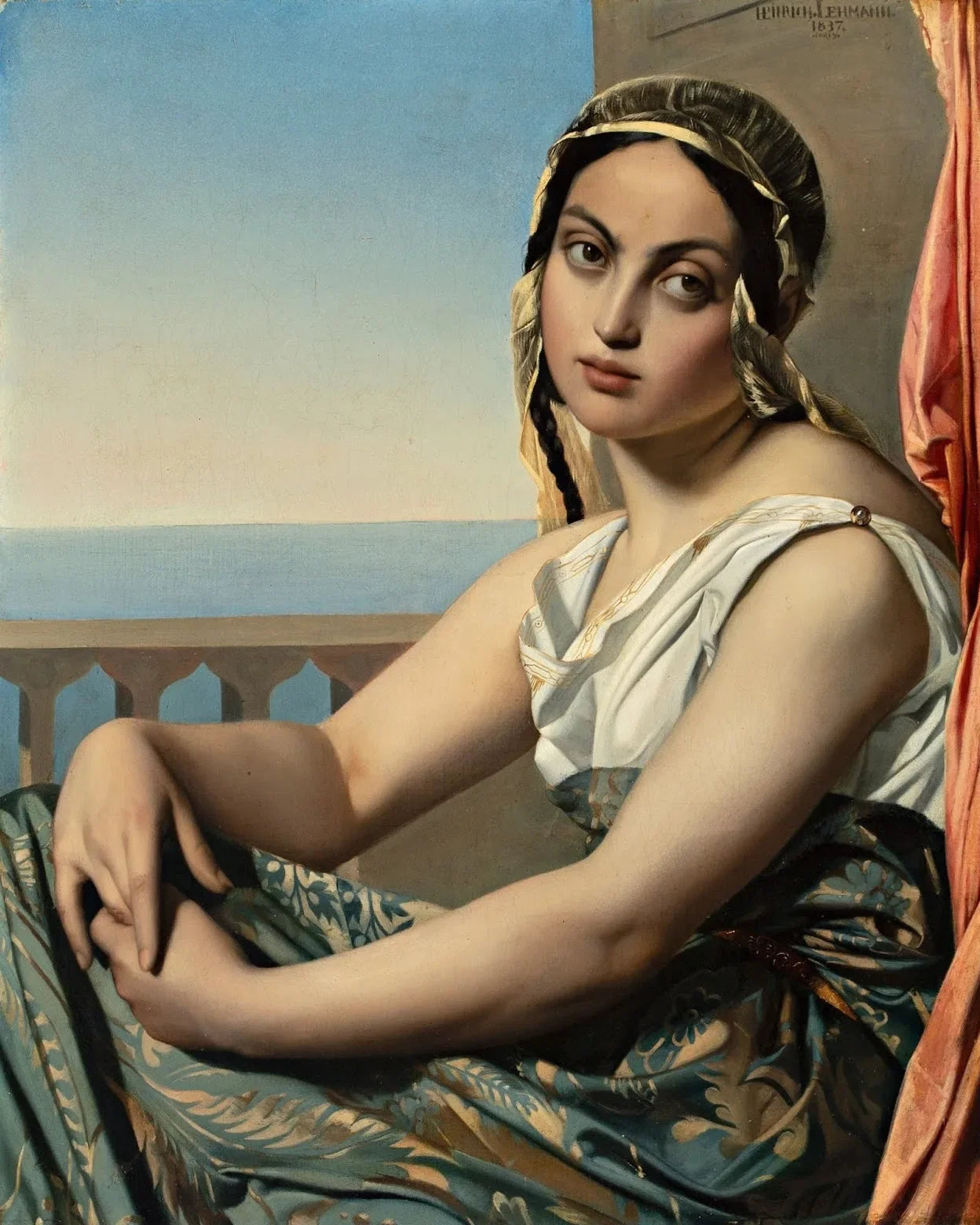 Jeune femme - Henri Lehmann image 1 copie peinte à la main à l’huile
