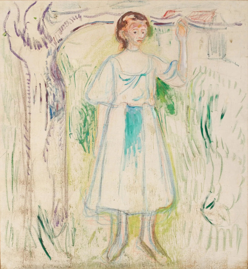 Jeune femme sous un arbre - Edvard Munch