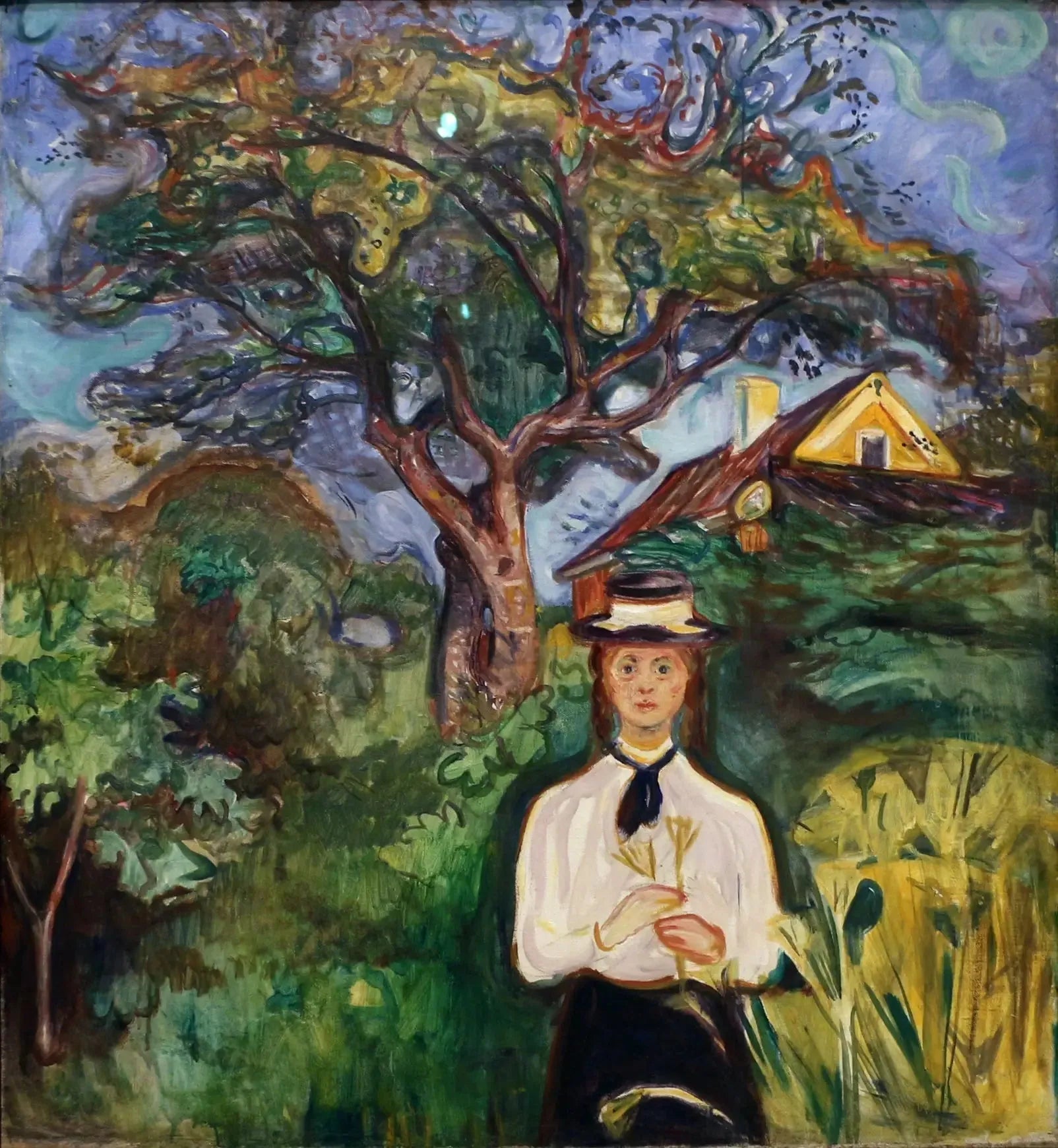 Jeune Femme sous un pommier - Edvard Munch image 1 reproduction réalisée par Alpha Reproduction