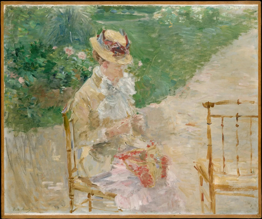 Jeune femme tricotant - Berthe Morisot