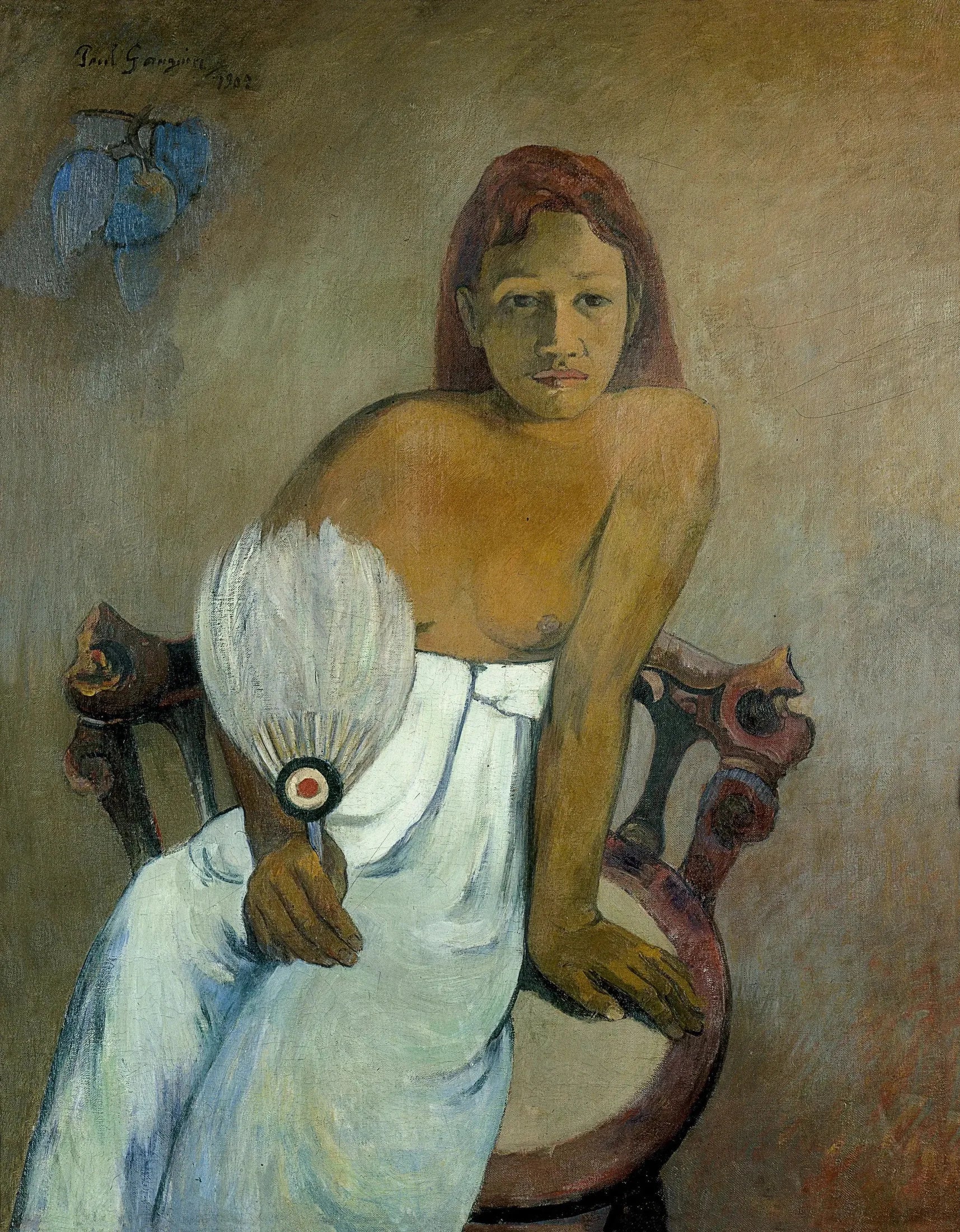 Jeune fille à l'éventail - Paul Gauguin image 1 copie peinte à la main à l’huile