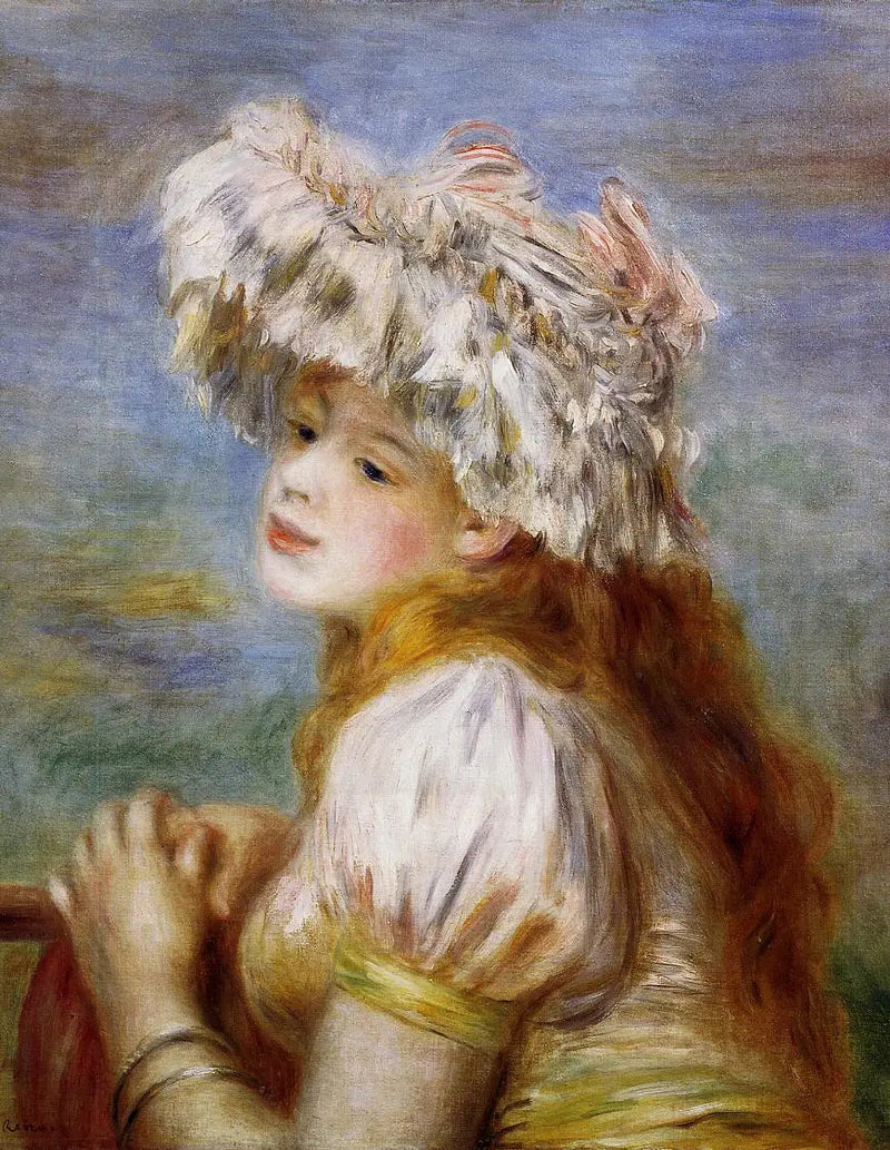Jeune Fille à la coiffure de dentelle - Pierre-Auguste Renoir
