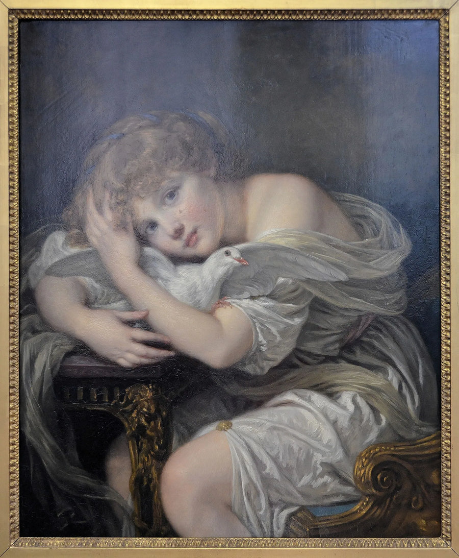 Jeune fille à la colombe - Jean-Baptiste Greuze