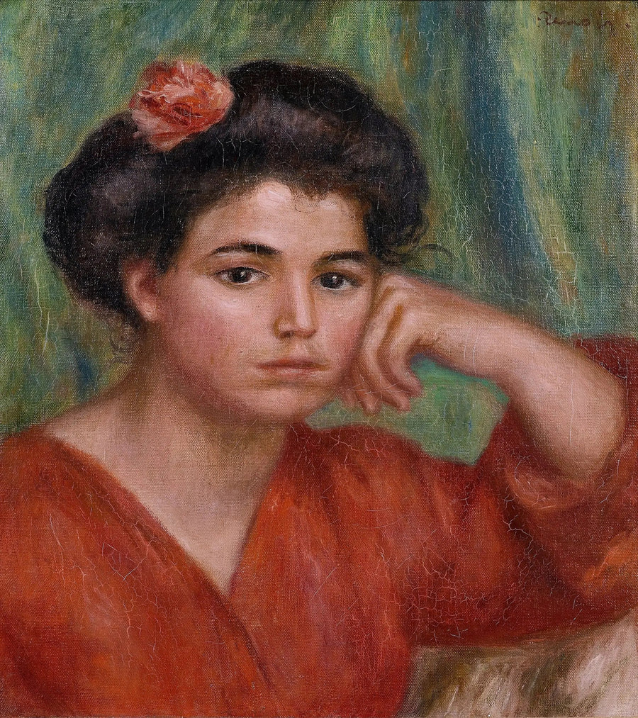 Jeune fille à la rose - Pierre-Auguste Renoir
