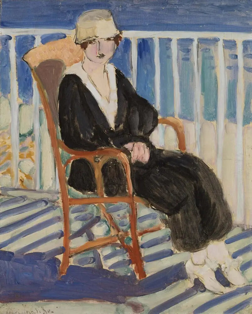 Jeune fille au balcon sur la mer - Henri Matisse image 1 reproduction réalisée par Alpha Reproduction