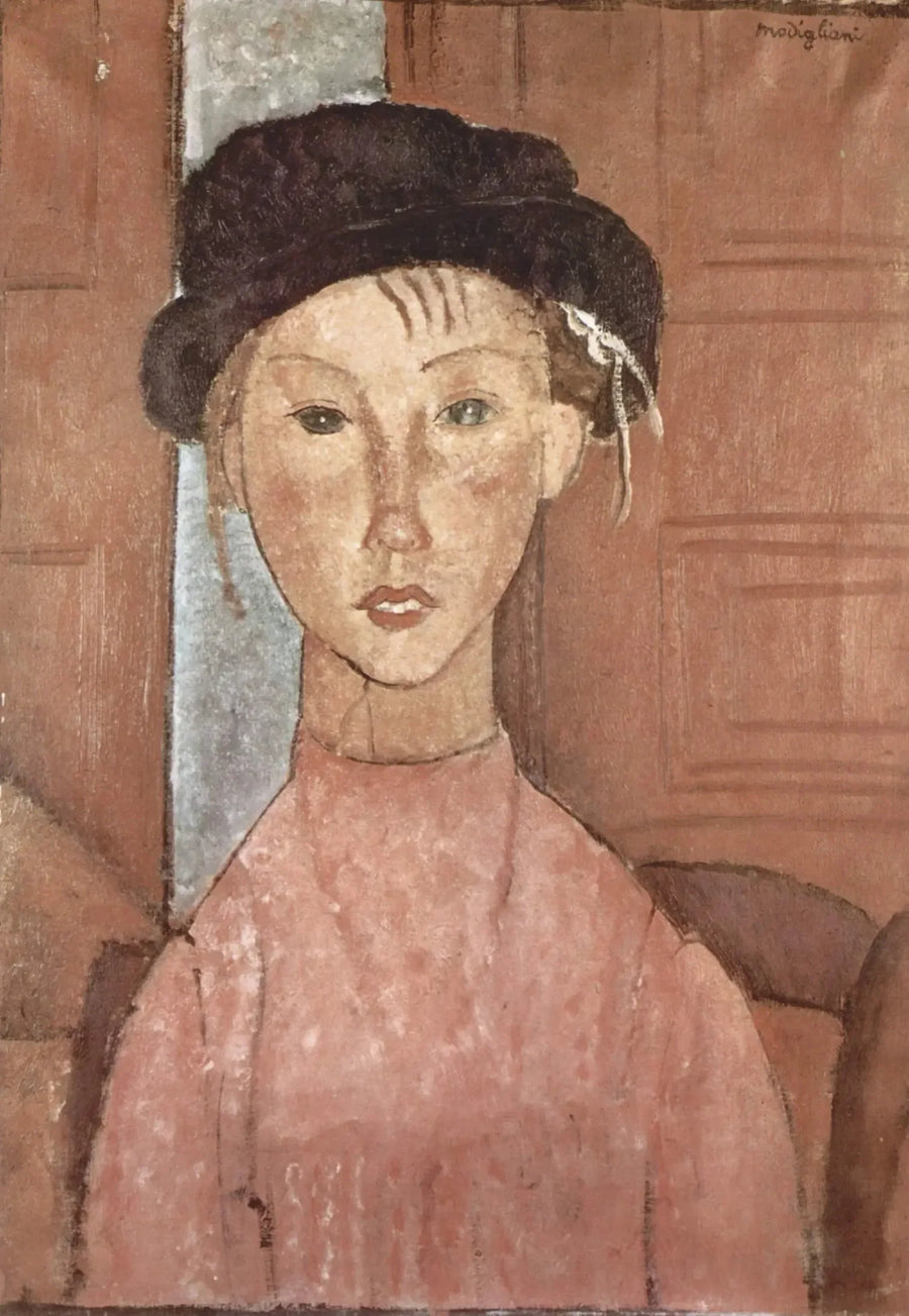 Jeune fille au chapeau - Amedeo Modigliani
