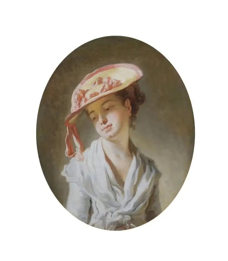 Jeune Fille au chapeau - Jean-Honoré Fragonard image 1 reproduction artisanale de tableau
