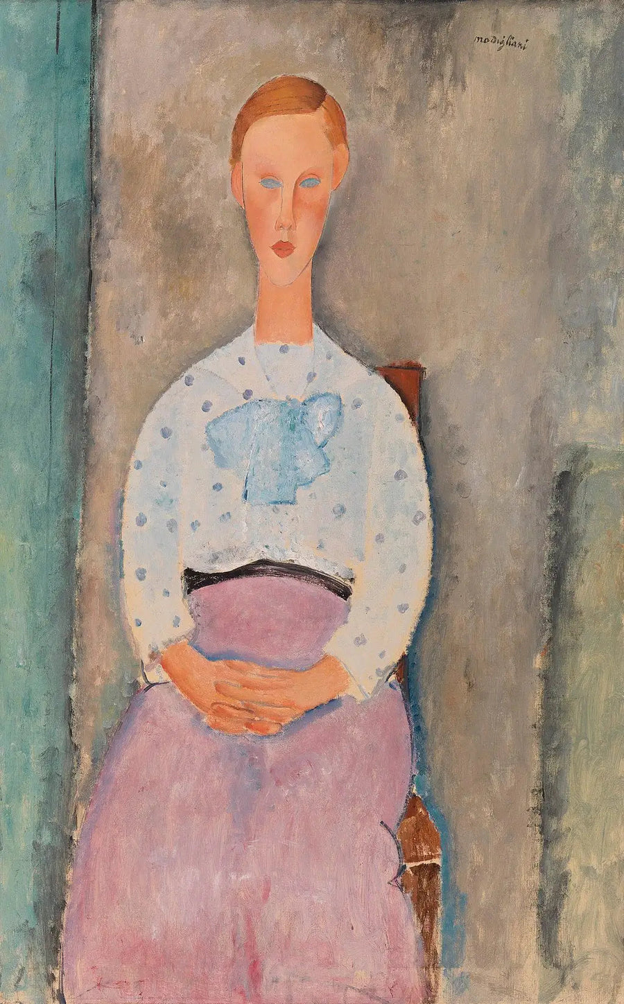 Jeune Fille au corsage à pois - Amedeo Modigliani