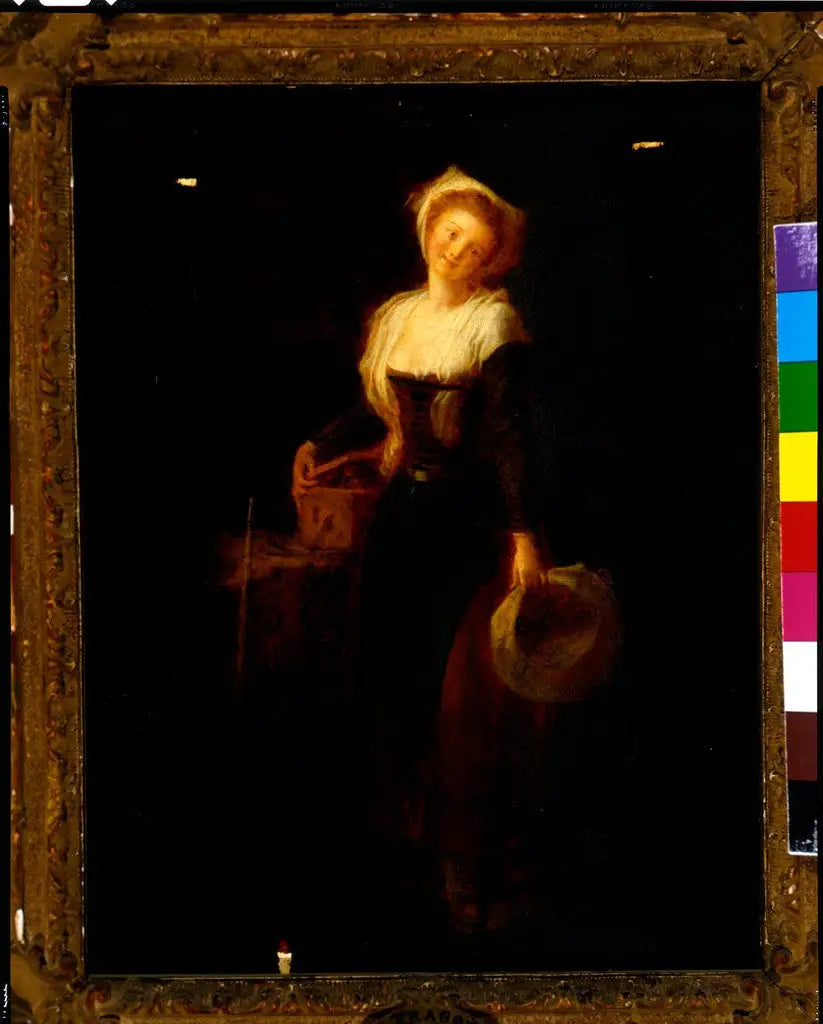 Jeune fille avec une marmotte - Jean-Honoré Fragonard image 2 tableau peint à l’huile sur toile
