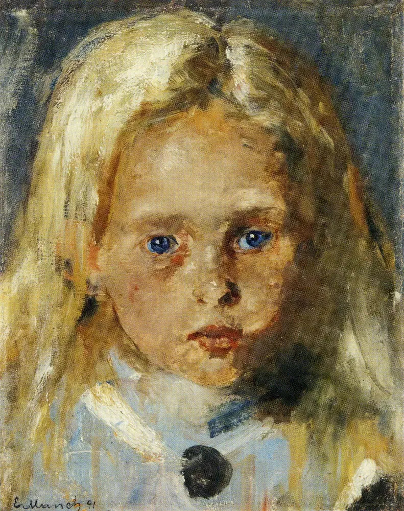 Jeune Fille blonde - Edvard Munch image 1 tableau peint à l’huile sur toile