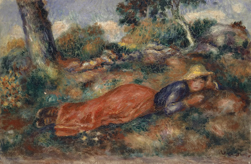 Jeune fille couchée sur l'herbe - Pierre-Auguste Renoir