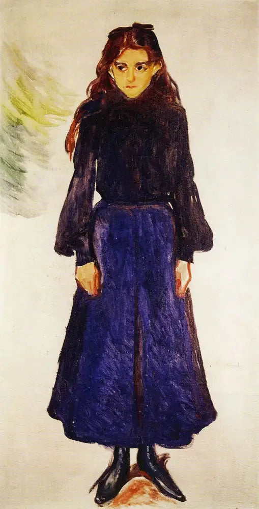Jeune Fille en bleu - Edvard Munch image 1 reproduction d’œuvre d’art à l’huile