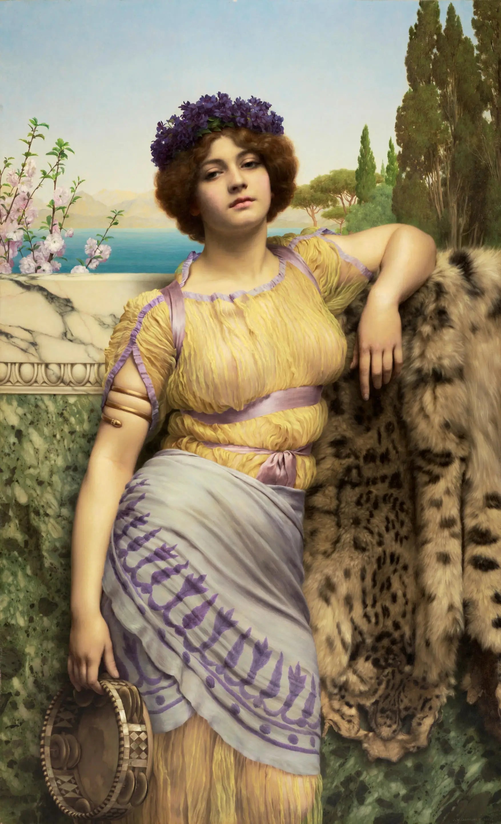 Jeune fille ionienne dansante - John William Godward image 1 tableau peint à l’huile sur toile