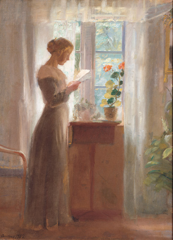 Jeune fille lisant une lettre. - Anna Ancher