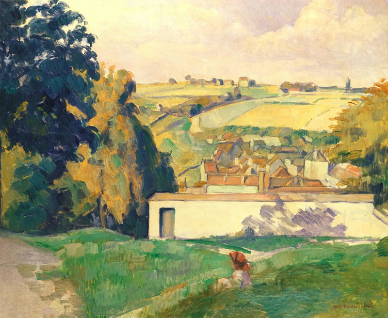 Jeune fille sur la colline - Émile Bernard
