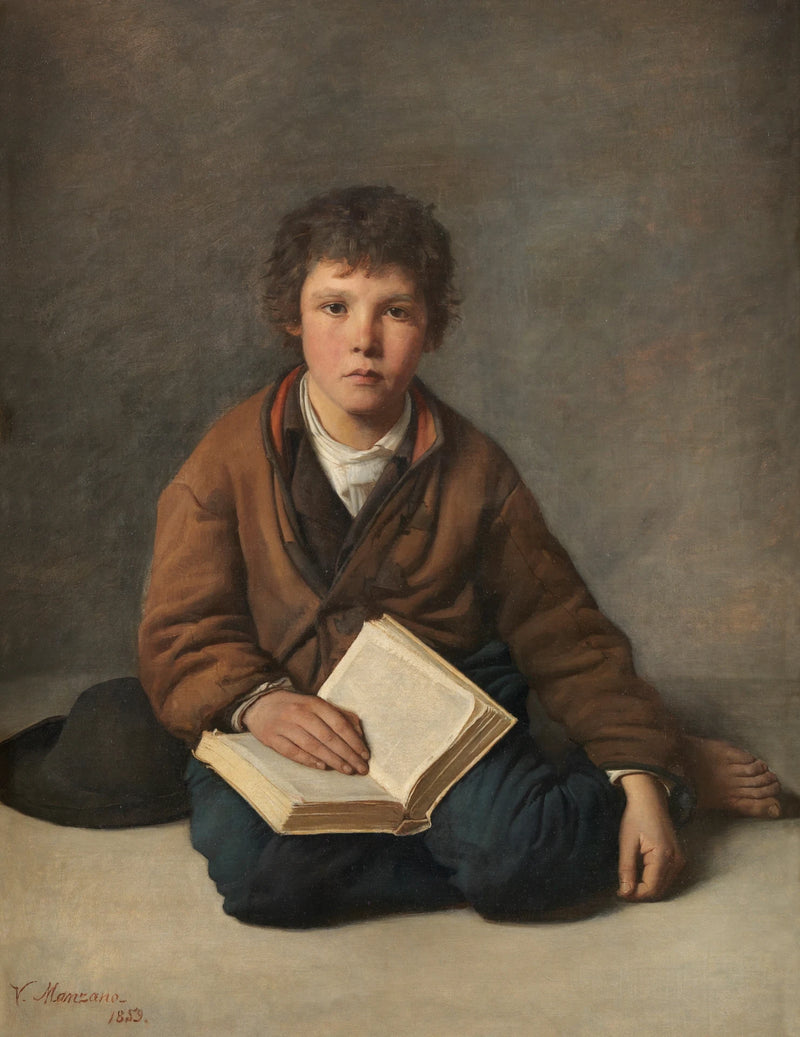 Jeune garçon assis - Víctor Manzano y Mejorada