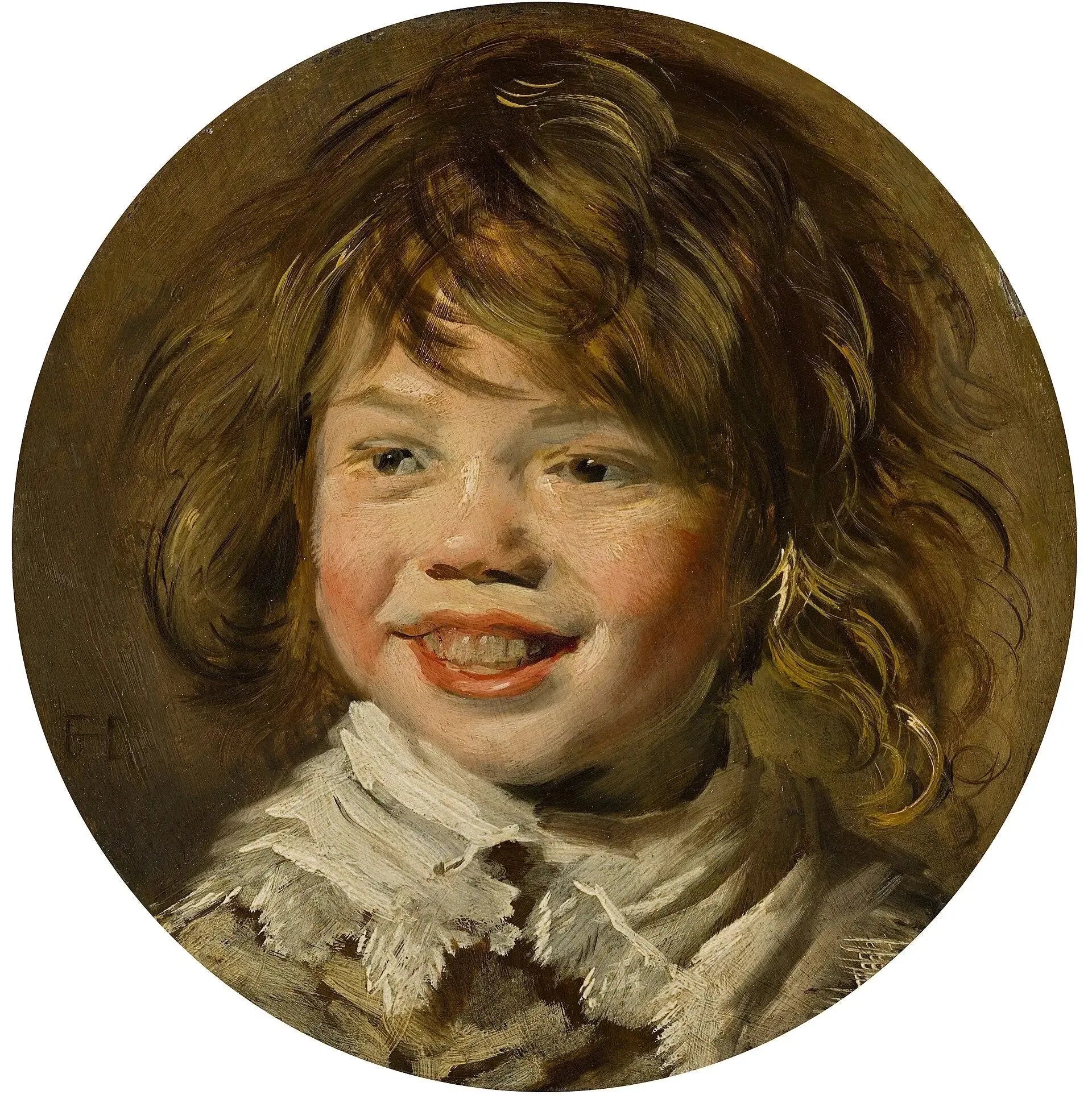 Jeune garçon riant - Frans Hals image 1 reproduction de peinture à l’huile